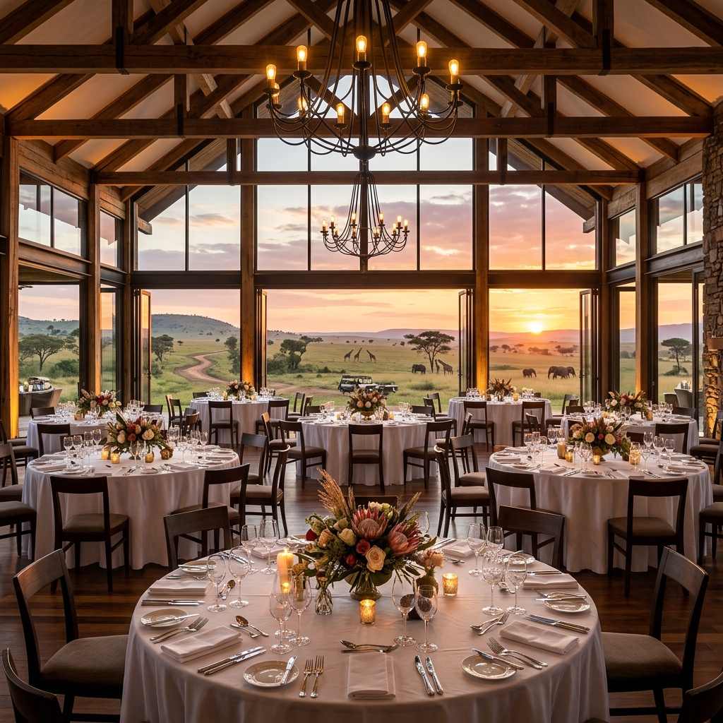 Premium conference setup at safari lodge